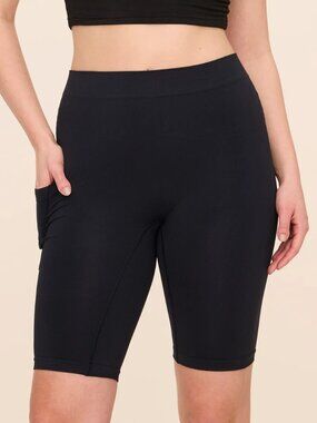 NEW Thigh Society The Cargo Biker Short UPF 50+ Anti-Chafe Black 9" Size 3XL/4XL